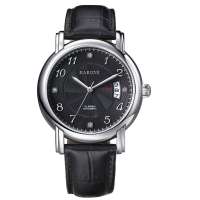 雷诺RARONE 全自动机械表天然水钻男表 日历防水男士商务休闲腕表8803591805