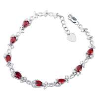 Fedora斐达罗 天然石榴石手链 爱在心口宝石手链SBSL310