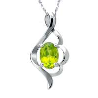 Fedora斐达罗 天然橄榄石项链 女款橄榄石吊坠DBGL10114