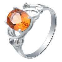 天然黄水晶戒指 时尚水晶戒指男女款JBHS1017