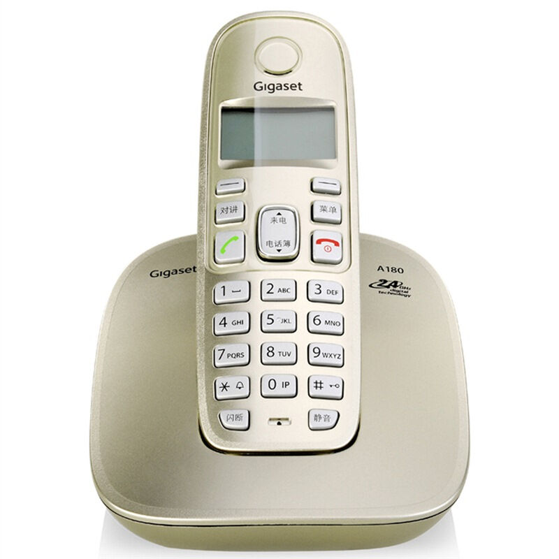 德国集怡嘉(Gigaset)电话机A180系统(香槟金)高清大图