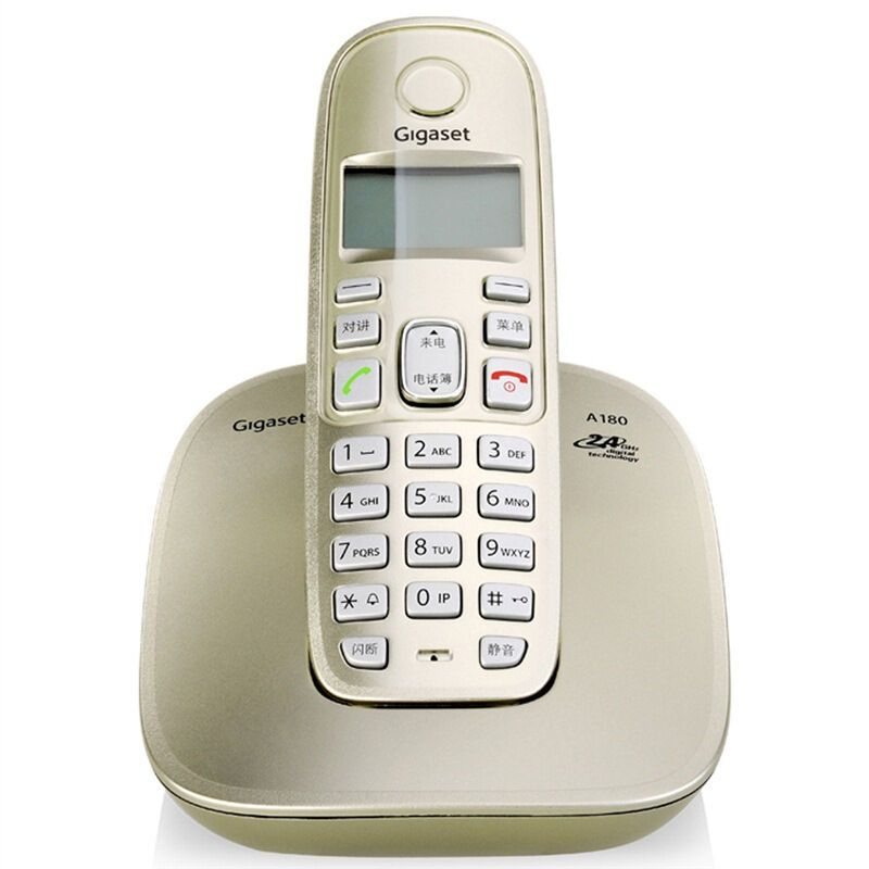 德国集怡嘉(Gigaset)电话机A180系统(香槟金)