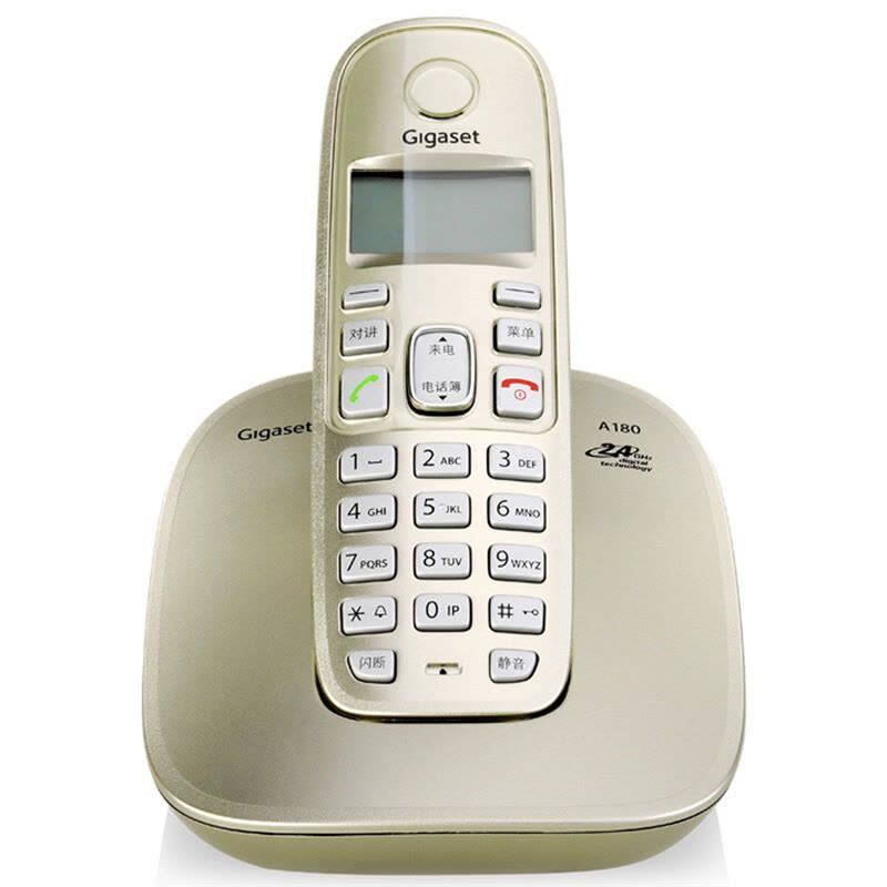 德国集怡嘉(Gigaset)电话机A180系统(香槟金)图片