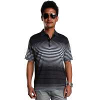 HODO红豆男装桑蚕丝条纹渐变短袖T恤HDHTB6061(S5黑色170/88A)