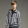 gxg1978 男士时尚连帽格纹休闲夹克#11621038(黑白格/L)