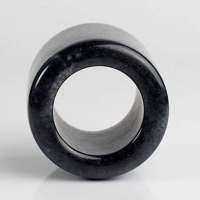 老山玉器 新疆和田玉石玉器 墨玉籽料扳指P0009374