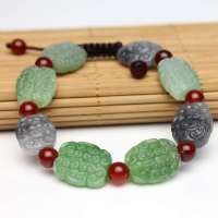 老山玉器 新疆和田玉石玉器 和田玉辟邪手链P0013198