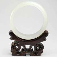 老山玉器 新疆和田玉石玉器 白玉手镯p0005048