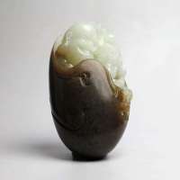 老山玉器 新疆和田玉石玉器 白玉手把件罗汉双杰p0007519