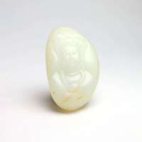 老山玉器 新疆和田玉石玉器 羊脂玉籽料挂件吊坠观音p0007612