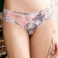 雅歌莉人鱼公主系列鱼鳞印花平角内裤绯红(M)LC2115