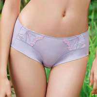 雅歌莉随心飞翔系列女士中低腰平角内裤冰河灰(L)LC2101