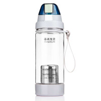 春光幻影塑料杯泡茶师480ML蓝色CG-8705底部打开装茶叶