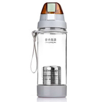 春光幻影塑料杯泡茶师480ML黄色CG-8705底部打开装茶叶