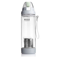 春光幻影塑料杯泡茶师590ML灰色CG-8706底部打开装茶叶