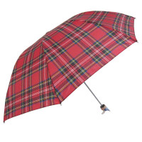 天堂339天格高密隐格聚酯纺三折超轻晴雨伞大红