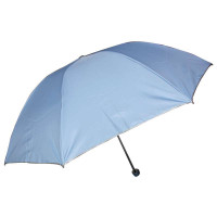 天堂336T高密聚酯银胶三折超轻晴雨伞蓝色