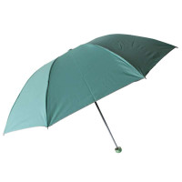 天堂336T高密聚酯银胶三折超轻晴雨伞绿色