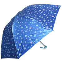 天堂3336E花开时节缎面黑胶遮阳伞随机