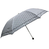 天堂3336E知性达人高密聚酯银胶三折晴雨伞灰色