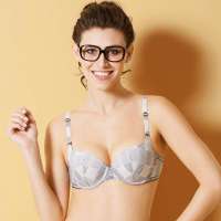 芬狄诗英伦格调系列可拆卸肩带3/4薄杯上托文胸灰色(85C)FB8159