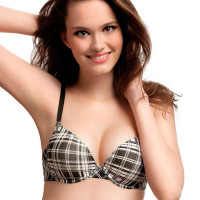 E-BRA专柜正品内衣3/4上薄下厚杯聚拢上托文胸黑色(70A)KB0992