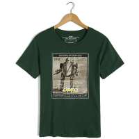 VaLS 男装打火机机器人复古个性印花圆领短袖T恤010300024(绿色/XL)