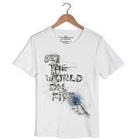 VaLS 男装打火机烟灰字母印花圆领短袖T恤时尚休闲T恤010300025(白色/M)