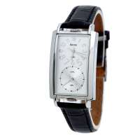 贝捷Berze情侣款时尚双机芯皮带石英女士手表B33175FSSB