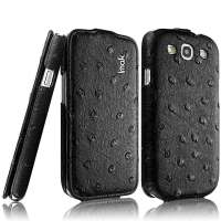 艾美克(IMAK)三星 i9300 i9308 GALAXY SIII S3 鸵鸟纹皮套 沉静黑