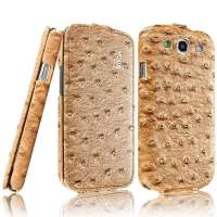 艾美克(IMAK)三星 i9300 i9308 GALAXY SIII S3 鸵鸟纹皮套 优雅裸色