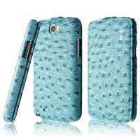 艾美克(IMAK)三星 N7100 N719 GALAXY Note2 鸵鸟纹皮套 精致蓝