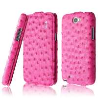 艾美克(IMAK)三星 N7100 N719 GALAXY Note2 鸵鸟纹皮套 热情玫瑰