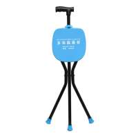 sevan 三角凳拐杖 助行器具 三脚拐杖凳 手杖凳 拐杖椅 SF11071 兰色