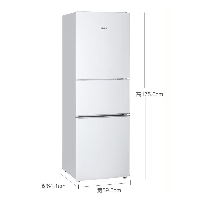 西门子(SIEMENS) BCD-226(KG23D1110W) 226升 三门冰箱(白色)高清大图