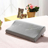 水星家纺 涤棉面料慢回弹枕 零压力青少年健康枕(蓝色)