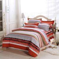 水星家纺 全棉斜纹印花四件套 人气产品 时尚进行曲 1.5米床
