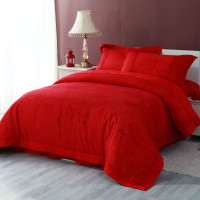 水星家纺 仿丝棉提花婚庆四件套 喜庆年华 1.5米床