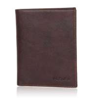 plover啄木鸟牛皮男士竖款钱包61000483-4 咖啡 竖款