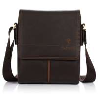 plover啄木鸟男士牛皮商务休闲单肩斜挎包 91000003-4咖啡 单肩斜挎包