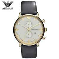 阿玛尼ARMANI男士 金色表壳石英腕表AR0386