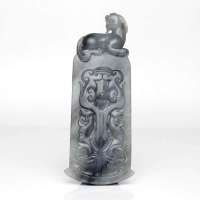 老山玉器 新疆和田玉石玉器 青花籽料挂件龙腾虎跃 玉牌 生肖 古朴天成P0013995