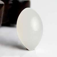 老山玉器 新疆玉石玉器 和田羊脂戒面 马眼形 玉质细腻P0013477