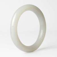 老山玉器 新疆和田玉石玉器 羊脂玉手镯 玉质细腻 凝聚顺滑 64#P0014651