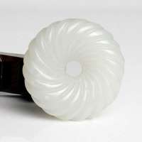 老山玉器 新疆和田玉石玉器 羊脂白玉挂件路路通 玉质光洁细腻 饱满P0014016