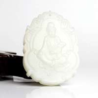 老山玉器 新疆和田玉石玉器 羊脂白玉牌观音 挂件吉祥油润度佳P0013972