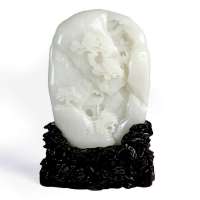 老山玉器 新疆和田玉石玉器 和田羊脂玉摆件黄鹤楼p0015300