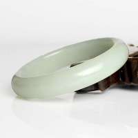 老山玉器 新疆和田玉石玉器 和田青白玉手镯p0015175