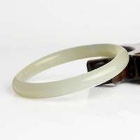 老山玉器 新疆和田玉石玉器 和田白玉手镯p0015184