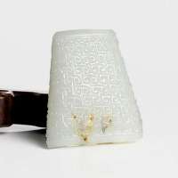 老山玉器 新疆和田玉石玉器 和田羊脂白玉籽料挂件吊坠钟p0014861